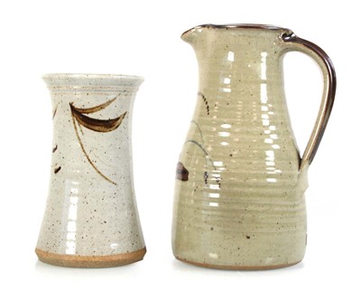 Lot 107 - A Lowerdown Pottery jug or ewer, impressed...
