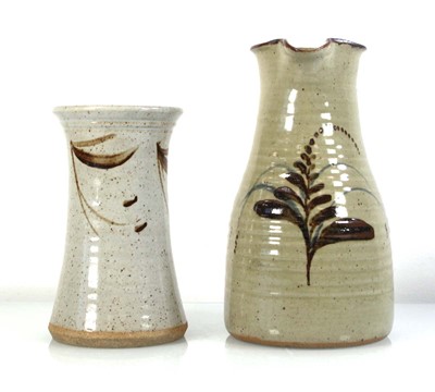 Lot 107 - A Lowerdown Pottery jug or ewer, impressed...