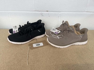 Lot 1408 - x2 pairs of ladies Skechers hands free swift...