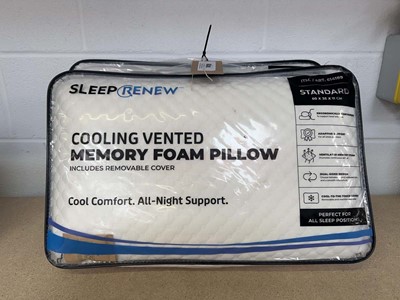 Lot 1410 - x2 Sleep Renew cooling vented memory foam pillows