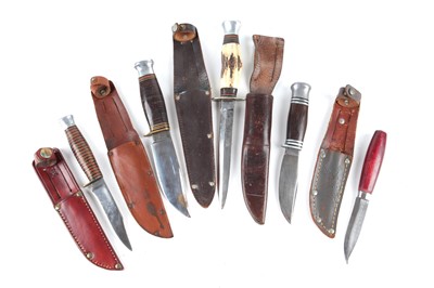 Lot 69 - Five various sheath knives