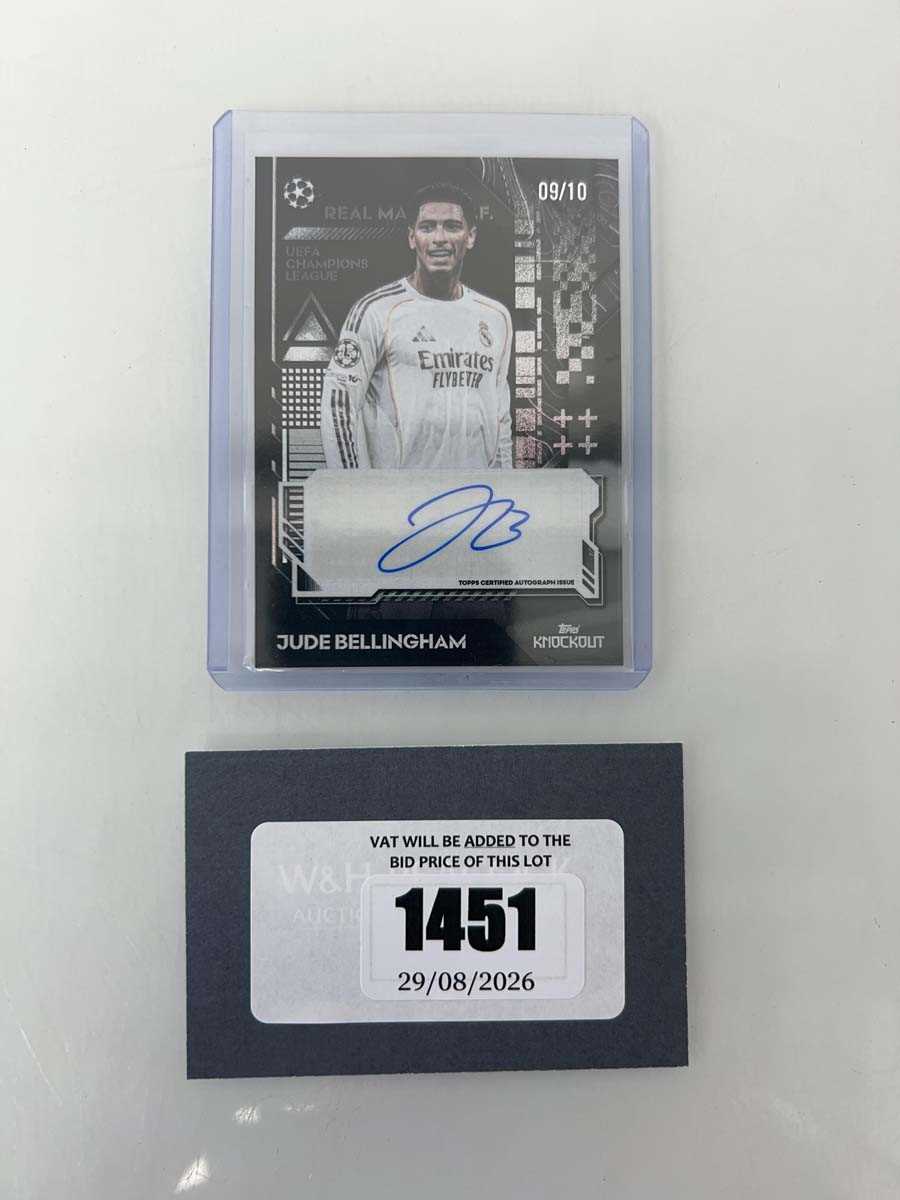 Lot 1451 - Topps knockout Jude Bellingham signed and...
