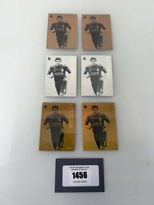 Lot 1456 - 6x Topps Finest Premier League Gerrard Finest...