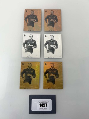 Lot 1457 - 6x Topps Finest Premier League Rooney Finest...