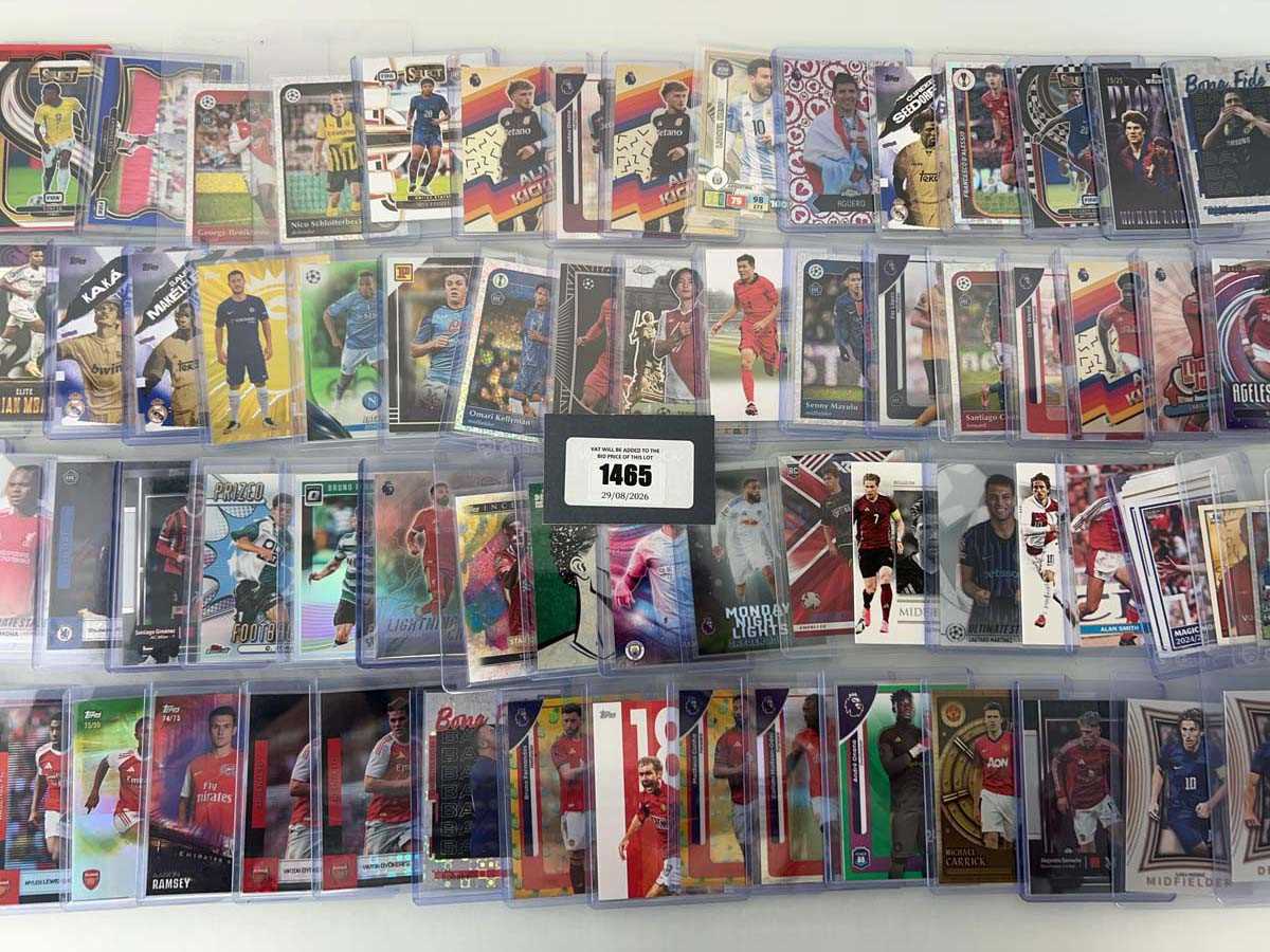 Lot 1465 - Large qty of top loaded football trading cards