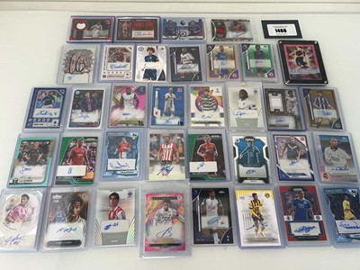 Lot 1466 - 35 x signed/autograph football trading cards
