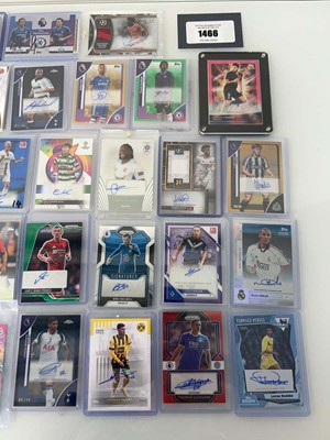 Lot 1466 - 35 x signed/autograph football trading cards