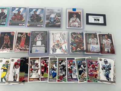 Lot 1470 - Large qty of top loaded sports trading cards...
