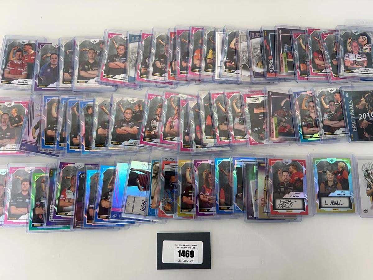 Lot 1469 - Large qty of top loaded PDC darts trading cards