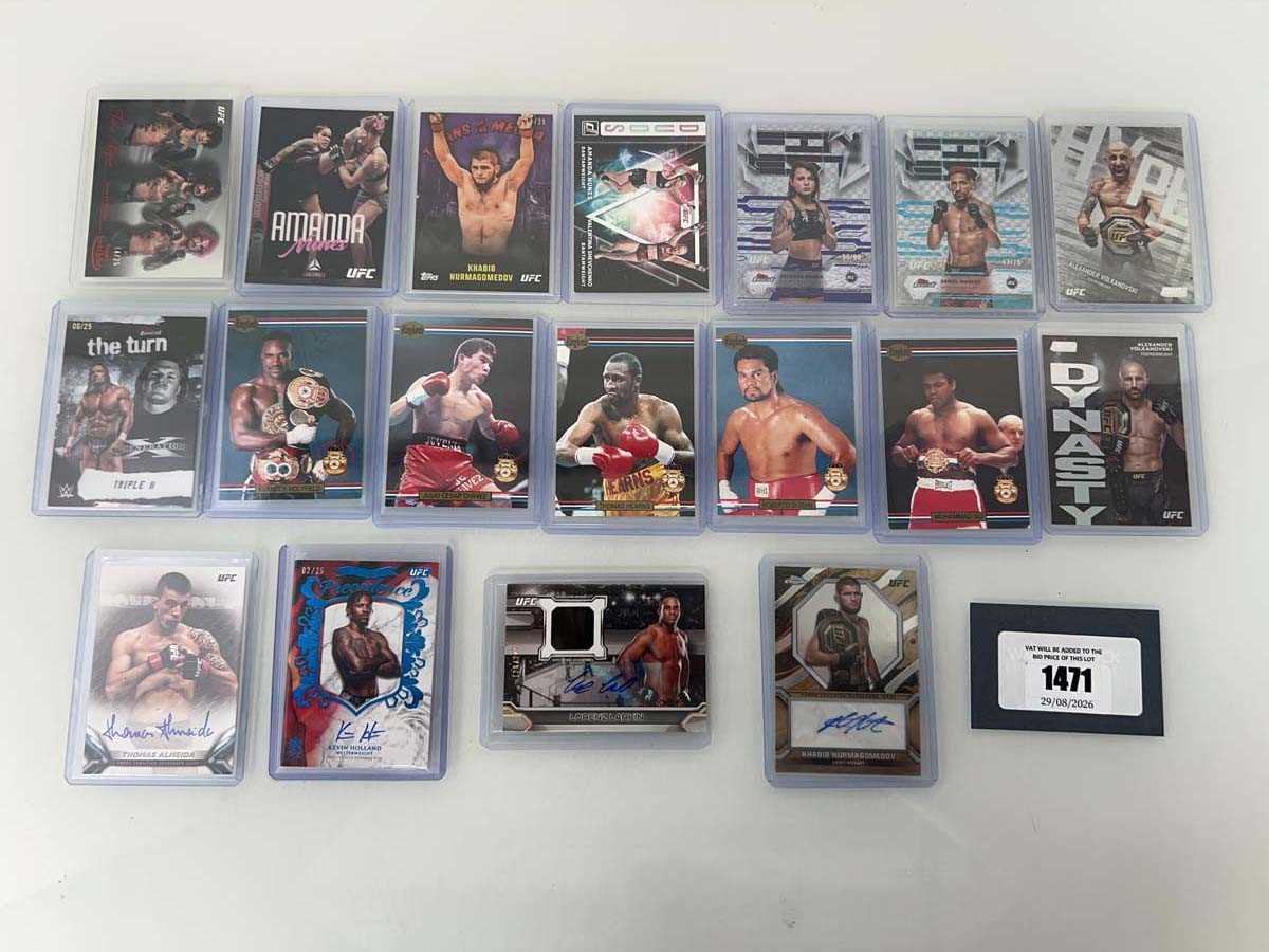 Lot 1471 - Qty of top loaded UFC and Boxing trading cards