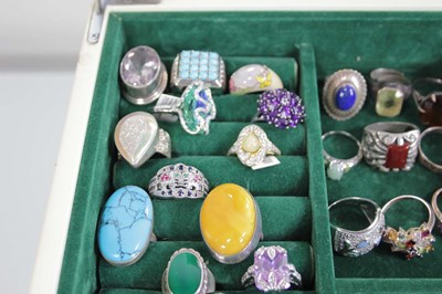 Lot 703 - A jewellery box containing a quantity of...