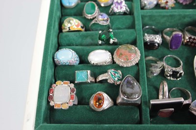 Lot 703 - A jewellery box containing a quantity of...