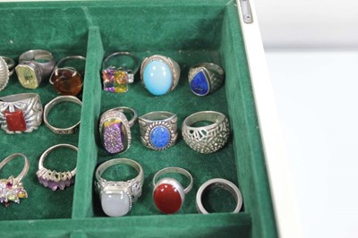 Lot 703 - A jewellery box containing a quantity of...