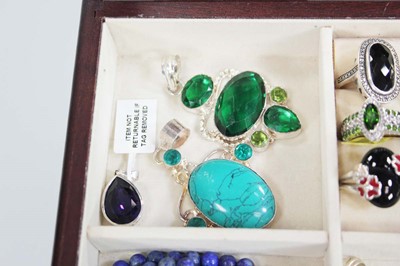 Lot 704 - A jewellery box containing a quantity of...