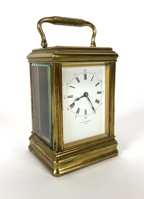 Lot 117 - A French 19th century carriage timepiece with...