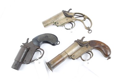 Lot 1697 - (S1) Three together: 1 ins Flare Pistol by...