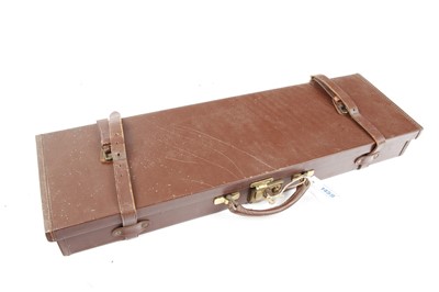 Lot 1459 - Leather gun case, fitted interior for 25 ins...