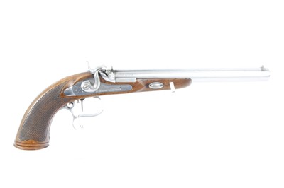 Lot 1699 - (S1) .45 Italian Percussion Target Pistol, 9½...