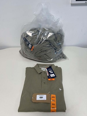 Lot 1501 - Approx. 15 men's olive green polo shirts by...
