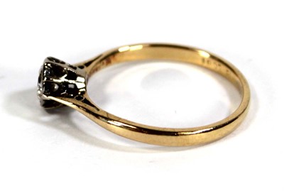 Lot 592 - An 18ct yellow gold and platinum highlighted...