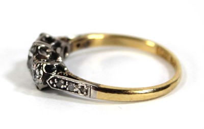 Lot 594 - An 18ct yellow gold and platinum highlighted...