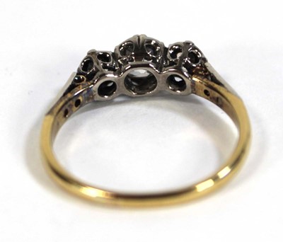 Lot 594 - An 18ct yellow gold and platinum highlighted...