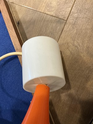 Lot 79 - A 1970/80's ceiling light with a milky white...