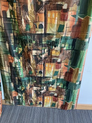 Lot 89 - (G) A pair of curtains decorated in the...