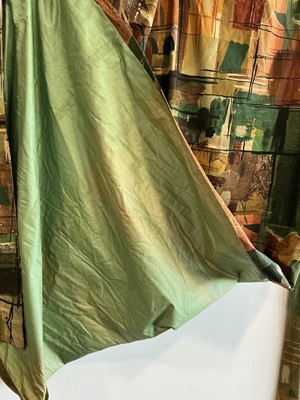 Lot 89 - (G) A pair of curtains decorated in the...