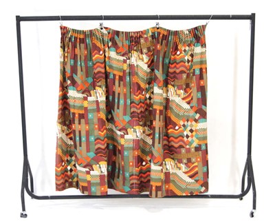 Lot 91 - A pair of curtains in the 'Bauhaus' pattern...
