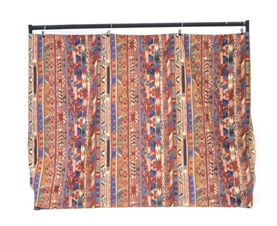 Lot 92 - A pair of curtains in the 'Zebak' pattern...
