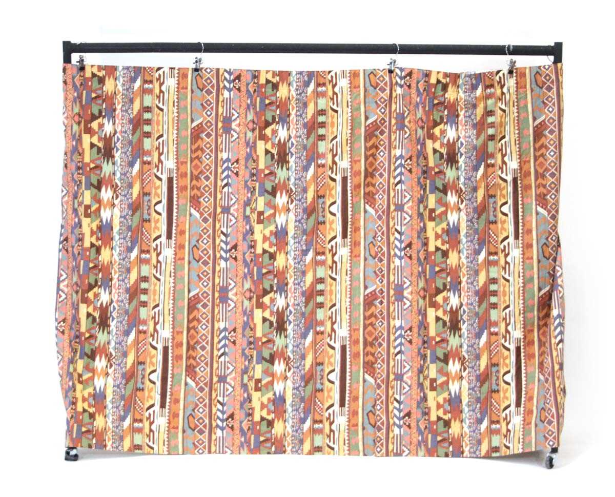 Lot 93 - A pair of curtains in the 'Zebak' pattern...