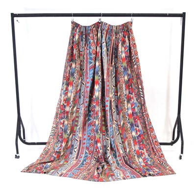 Lot 94 - A pair of curtains in the 'Zebak' pattern...