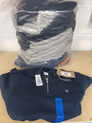 Lot 1573 - Approx. 12 men's Penguin 1/4 zip jumpers