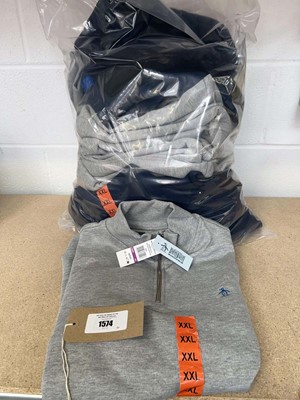 Lot 1574 - Approx. 12 men's Penguin 1/4 zip jumpers
