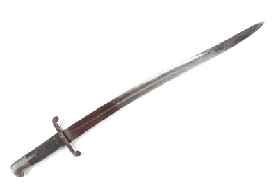 Lot 74 - Pattern 1856 Yataghan sword bayonet, ricasso...