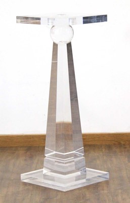 Lot 98 - A lucite/perspex plinth or column, h. 105 cm