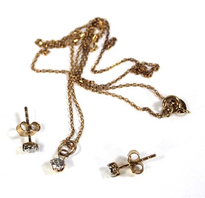 Lot 615 - A 9ct yellow gold fine chainlink necklace...