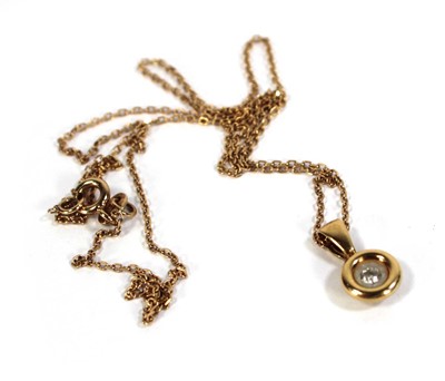 Lot 616 - A 9ct yellow gold fine chainlink necklace...