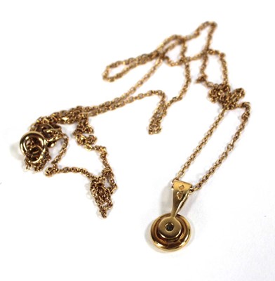 Lot 616 - A 9ct yellow gold fine chainlink necklace...