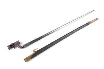 Lot 76 - Pattern 1876 Martini-Henry socket bayonet,...