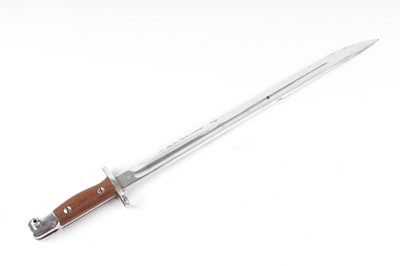 Lot 100 - British P1907 Enfield sword bayonet by...