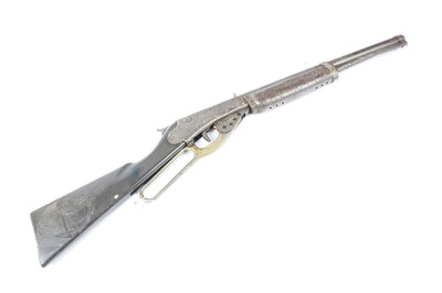 Lot 1606 - .177 'Buffalo' Lever-Action tin plate air rifle
