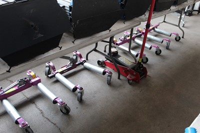 Lot 21 - Set of 4 GOJAK 6200 adjustable vehicle trolleys