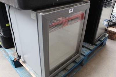 Lot 113 - Small glass front bottle fridge