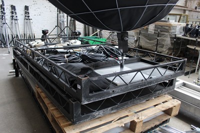 Lot 115 - 3 sections ((8ft x 4ft) of steel frame staging...
