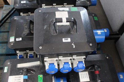 Lot 202 - Single phase splitter electrical box with 7...