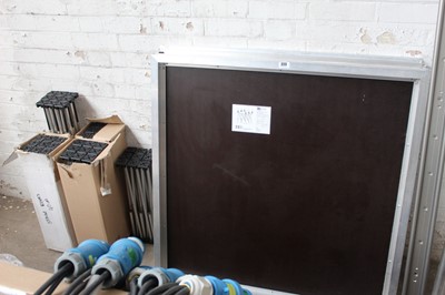 Lot 223 - 3 aluminium frame staging panels 1 metre...