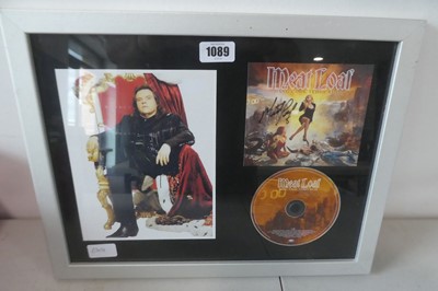 Lot 1089 - Framed and glazed photograph and signed CD by...