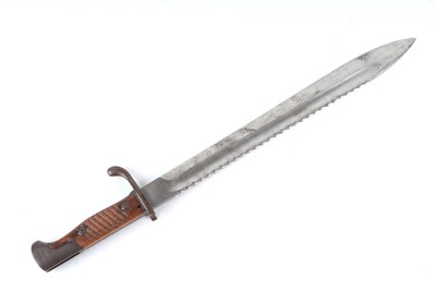 Lot 47 - German M1898/05 First Pattern bayonet, sawback...